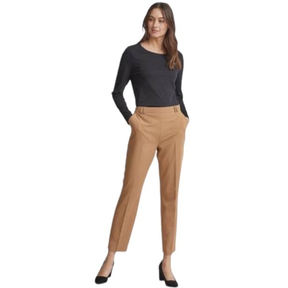 Lauren Ralph Lauren Pants - Lauren Ralph Lauren Wool Blend Trousers Camel / Tan Size 10 Flat Front Lined